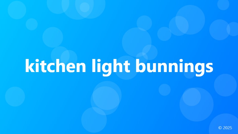 kitchen light bunnings