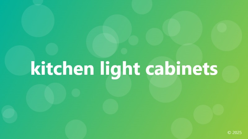 kitchen light cabinets