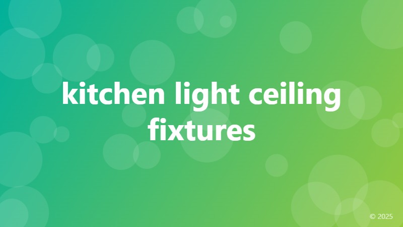 kitchen light ceiling fixtures