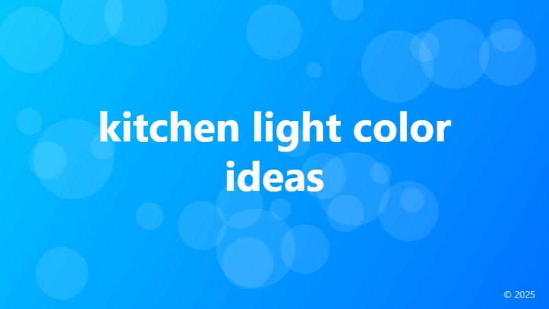 kitchen light color ideas