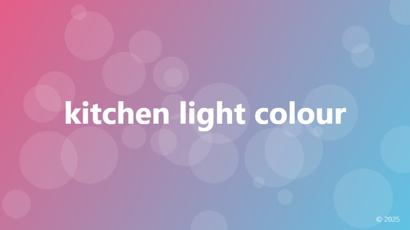 kitchen light colour