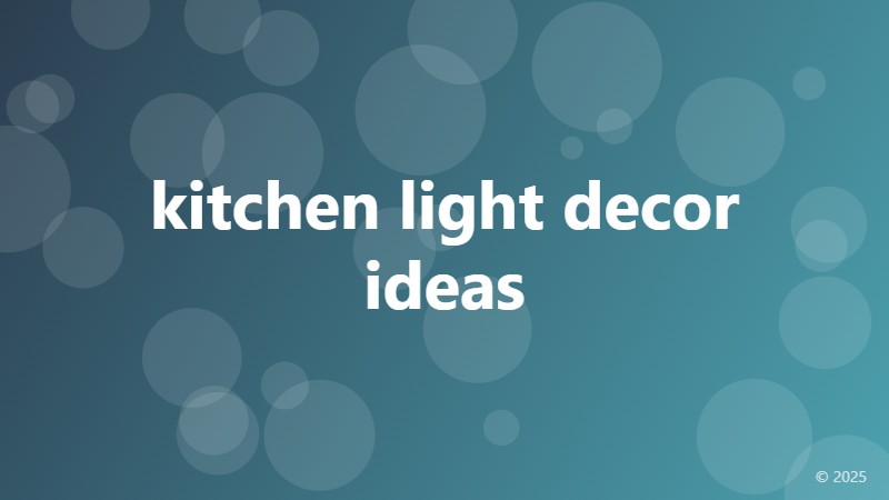 kitchen light decor ideas
