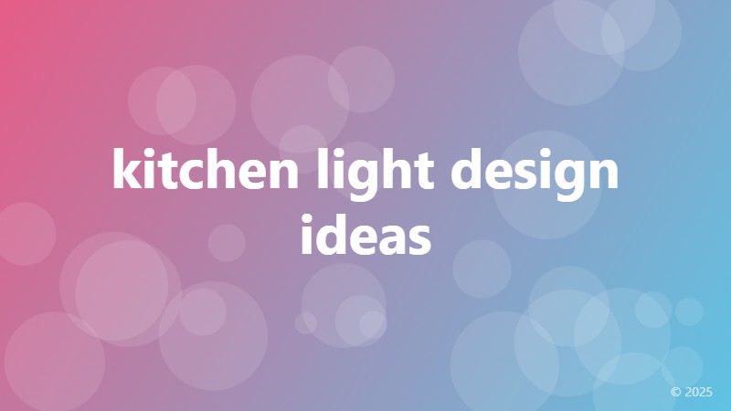 kitchen light design ideas