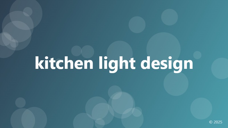 kitchen light design