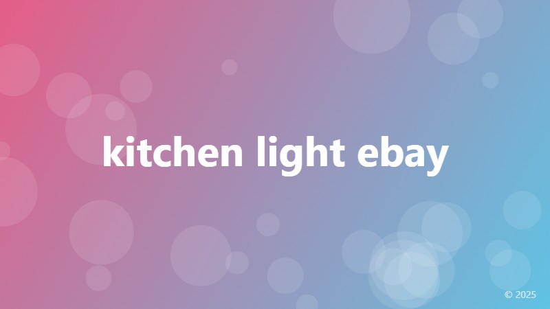 kitchen light ebay