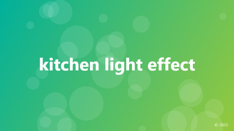 kitchen light effect