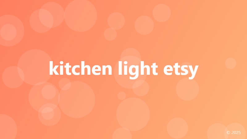 kitchen light etsy