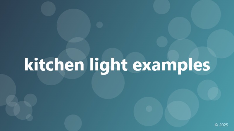kitchen light examples