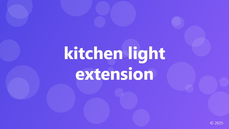 kitchen light extension