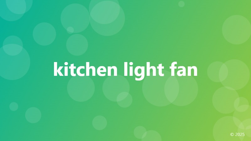kitchen light fan