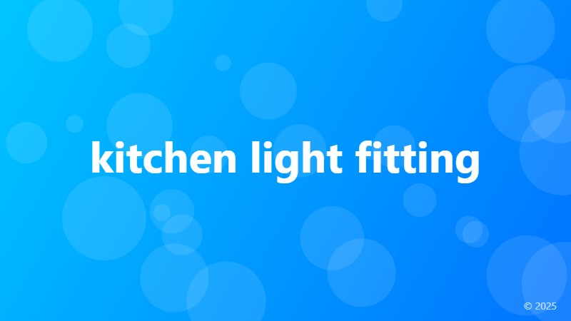 kitchen light fitting