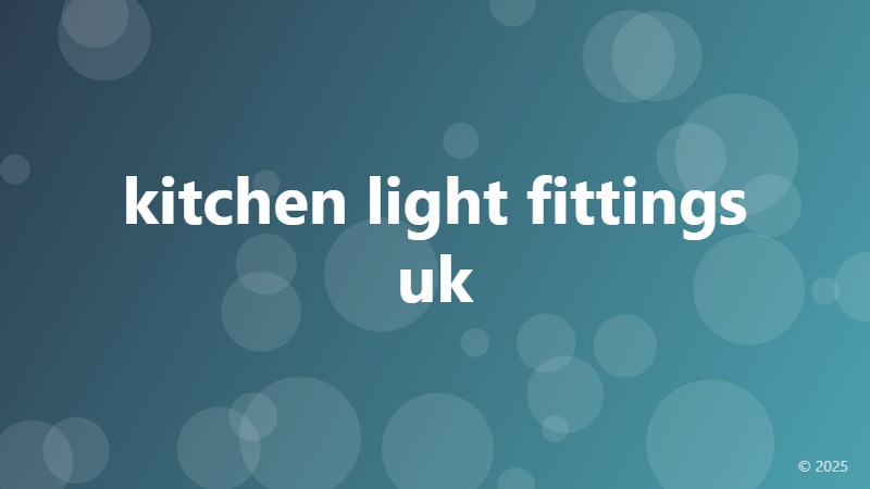 kitchen light fittings uk