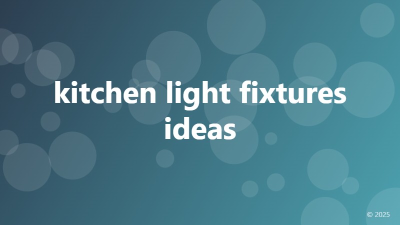 kitchen light fixtures ideas