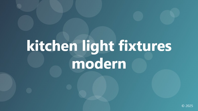 kitchen light fixtures modern