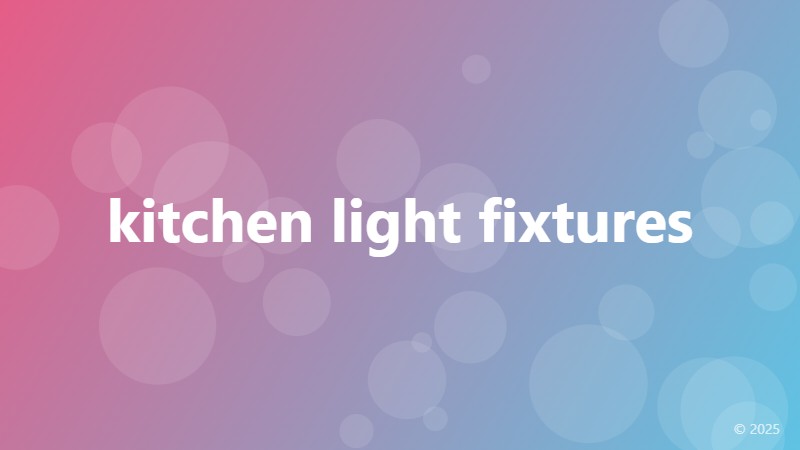 kitchen light fixtures