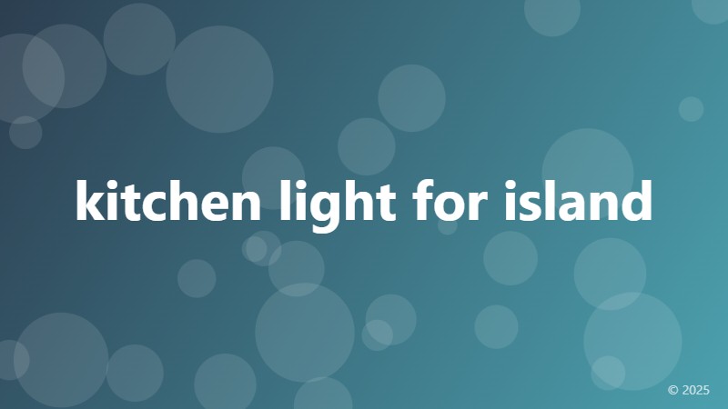 kitchen light for island
