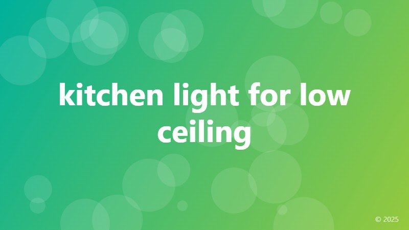 kitchen light for low ceiling