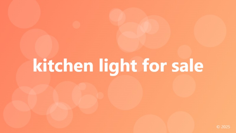 kitchen light for sale