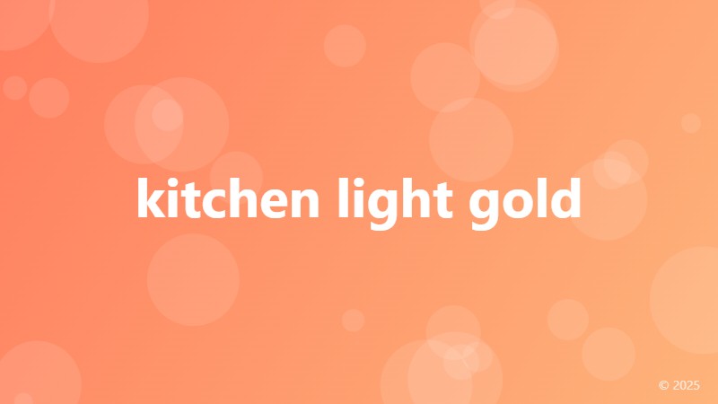 kitchen light gold