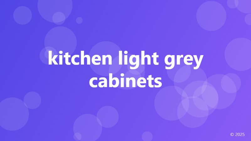 kitchen light grey cabinets