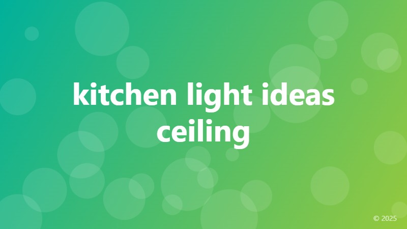 kitchen light ideas ceiling