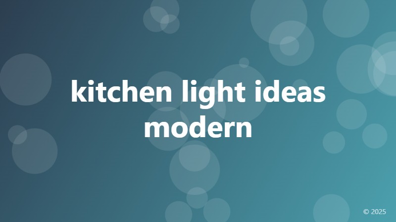 kitchen light ideas modern