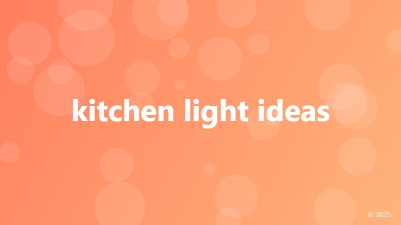 kitchen light ideas