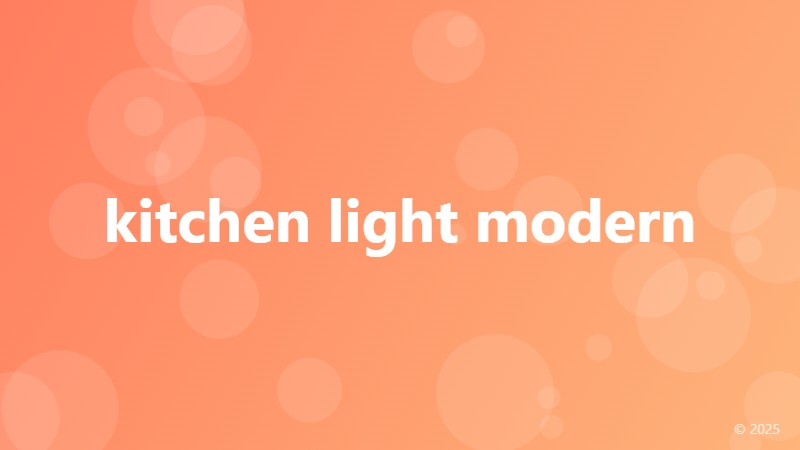 kitchen light modern