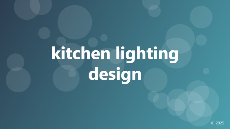 kitchen lighting design