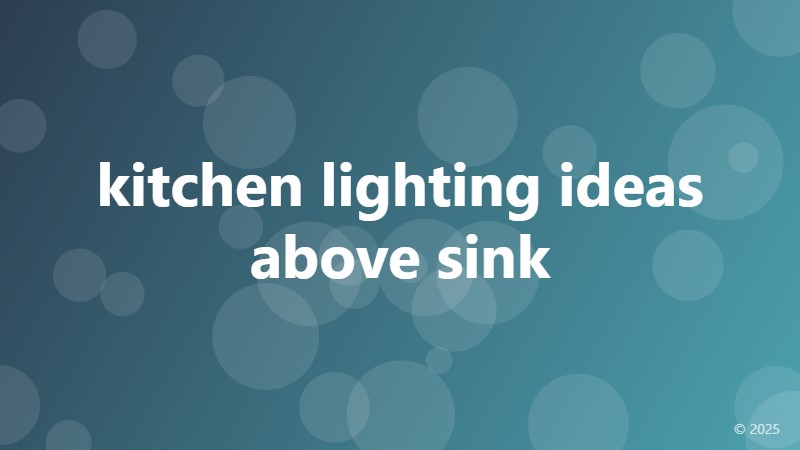 kitchen lighting ideas above sink