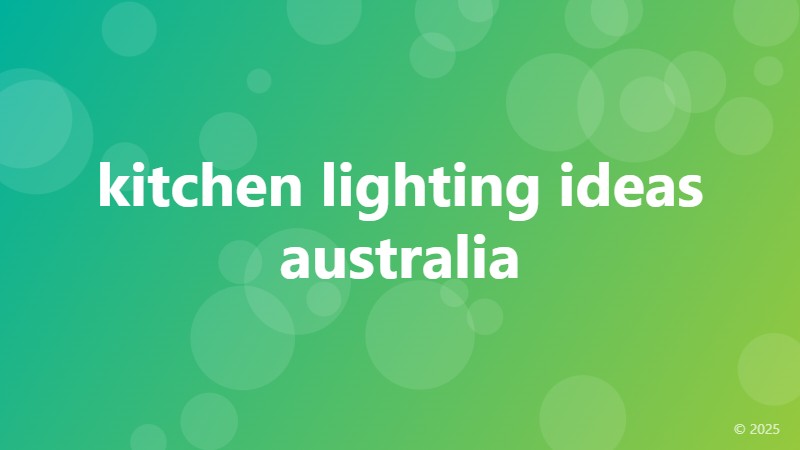 kitchen lighting ideas australia
