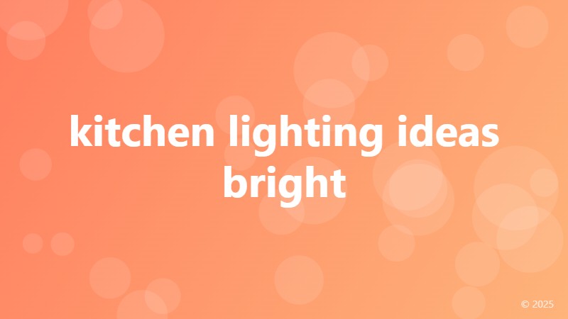 kitchen lighting ideas bright