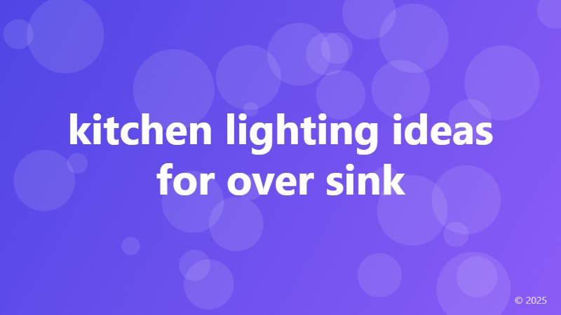 kitchen lighting ideas for over sink