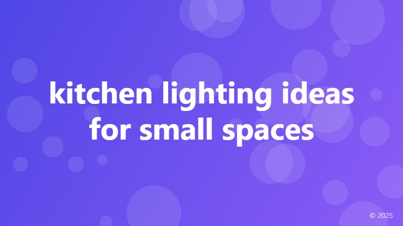kitchen lighting ideas for small spaces