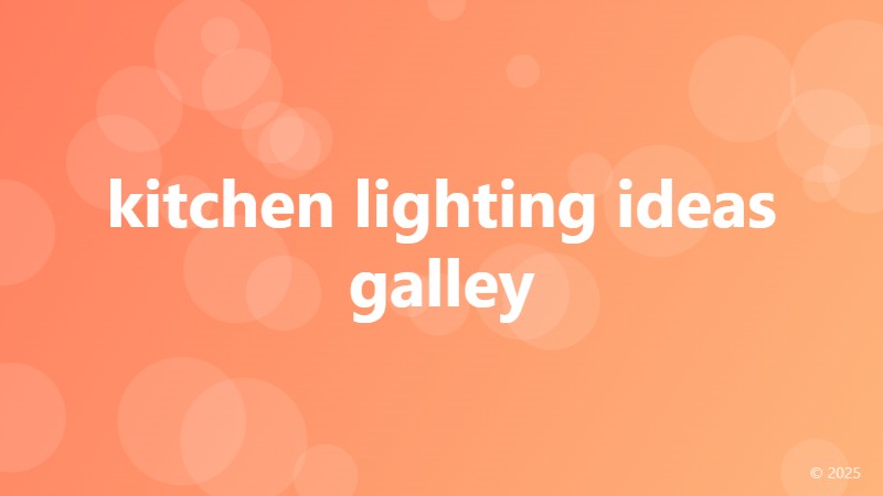 kitchen lighting ideas galley