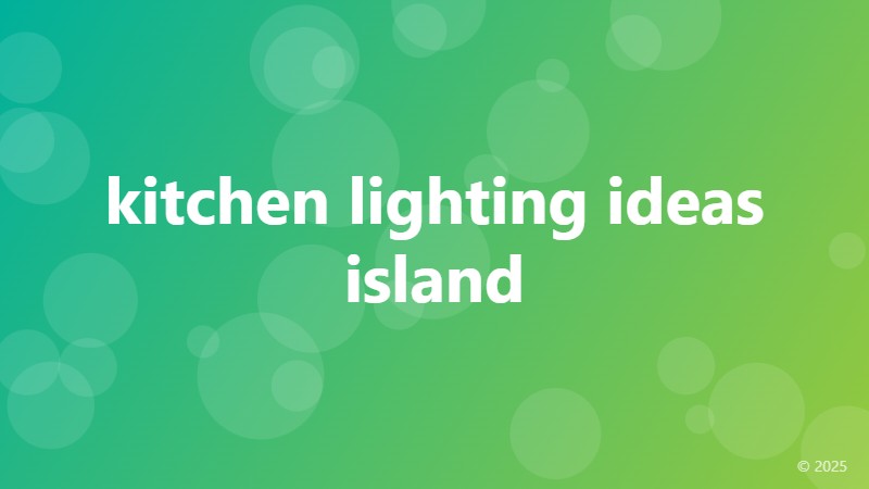 kitchen lighting ideas island