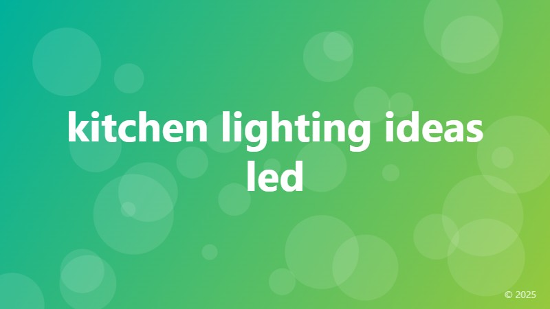 kitchen lighting ideas led