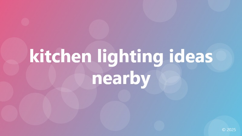 kitchen lighting ideas nearby