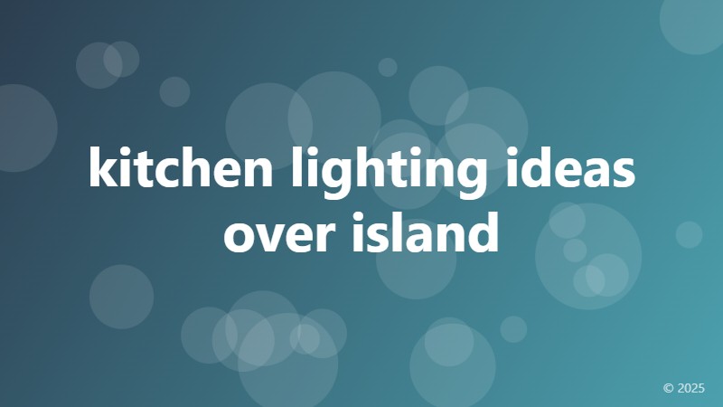 kitchen lighting ideas over island