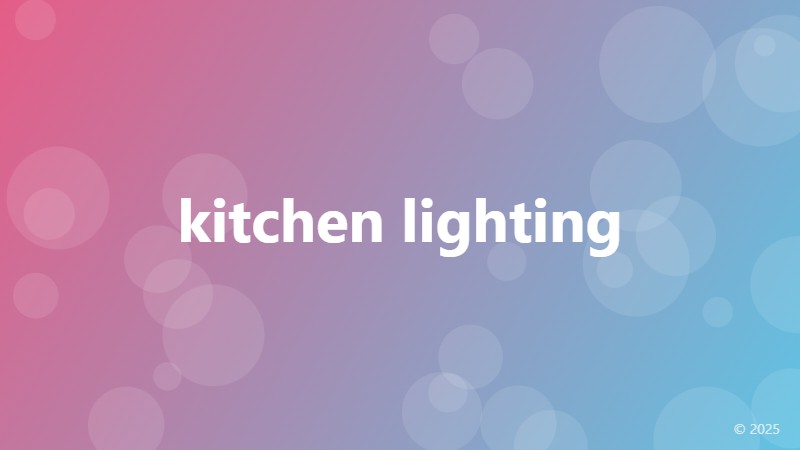 kitchen lighting