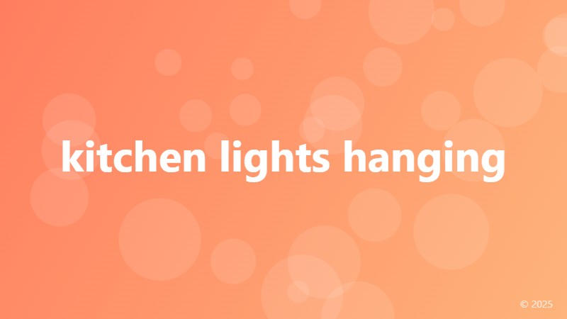 kitchen lights hanging
