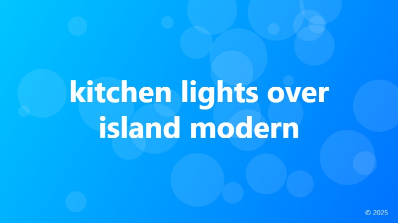 kitchen lights over island modern