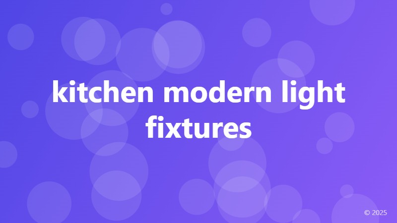 kitchen modern light fixtures