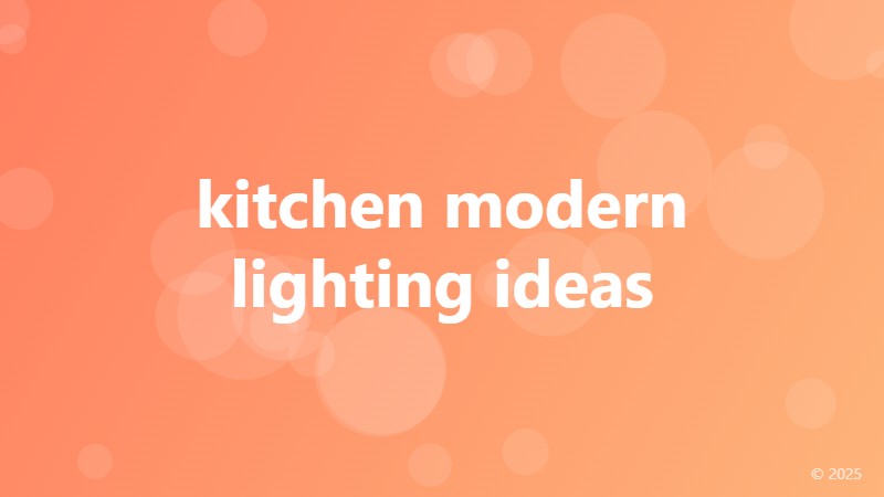 kitchen modern lighting ideas