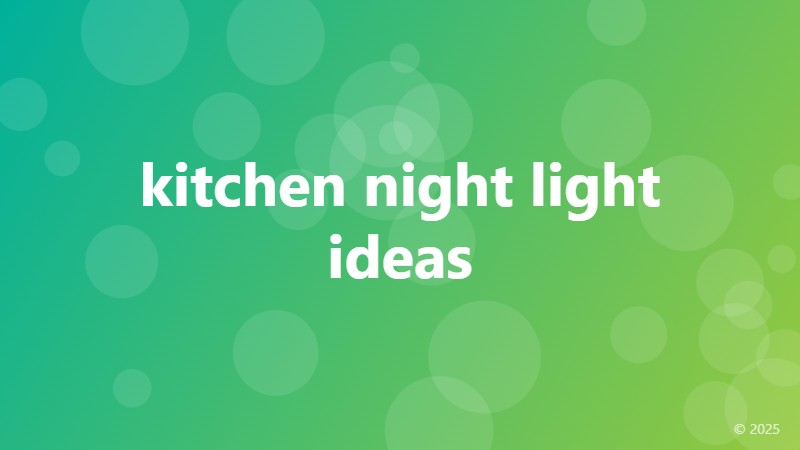 kitchen night light ideas