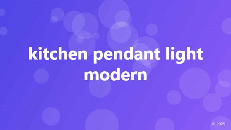 kitchen pendant light modern