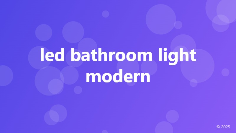 led bathroom light modern