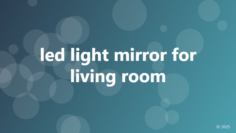led light mirror for living room