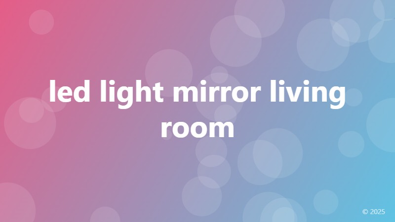 led light mirror living room