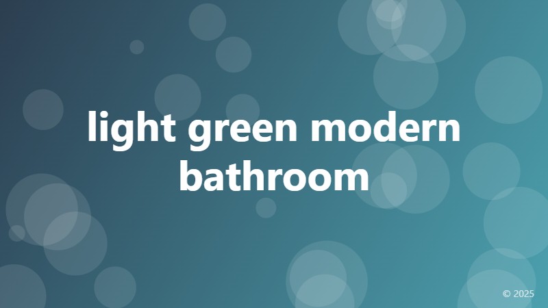 light green modern bathroom
